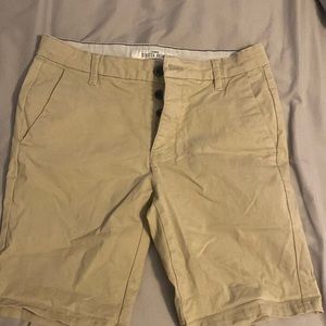 Topman Skinny Fit Khaki Shorts